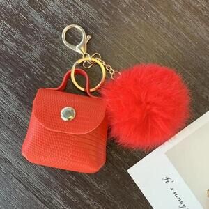 Bag Shaped Keychain In Red